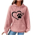 thumbnail image 2 of Jsaierl Women's Hoodies Plus Size Heart Paw Print Hoodies Sweatshirts Athletic Pullover Y2k Long Sleeve Top Hoodie Fall Fashion 2024, 2 of 4