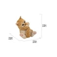 thumbnail image 5 of Garden Decor Animal Statue Orange Tabby Kitten Playing With Tail, 5 of 5