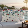 thumbnail image 4 of Independence Day Outdoor Waterproof Pillow Covers, 4th of July Star Eucalyptus Leaf Burlap Decorative Rectangle Throw Pillowcase Sofa Cushion Sham for Patio/Couch/Chair, 20"x12" 2 Pack, 4 of 8