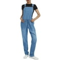 thumbnail image 1 of TheFound Women Simple Style Suspender Trousers Overalls with Pockets, 1 of 9