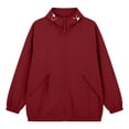 thumbnail image 6 of Plus Size Jackets for Women Hooded Windproof Long Sleeve Solid Color Lightweight Lined Jacket Cozy Zipper Raincoat Outerwear with Pocket, 6 of 10