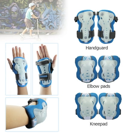 CoastaCloud Safety Pads Wrist Elbow Knee 6PCS Skateboard Outdoors Sports for Kid's Children Boys Girls Protective Gear Cycling Blading Roller for Bicycle Gear Guard Skating, Scooter (Best Bike Safety Gear)