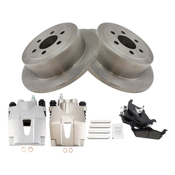 Rear Brake Pad Rotor and Caliper Set - Compatible with 2003 - 2004 Dodge Dakota