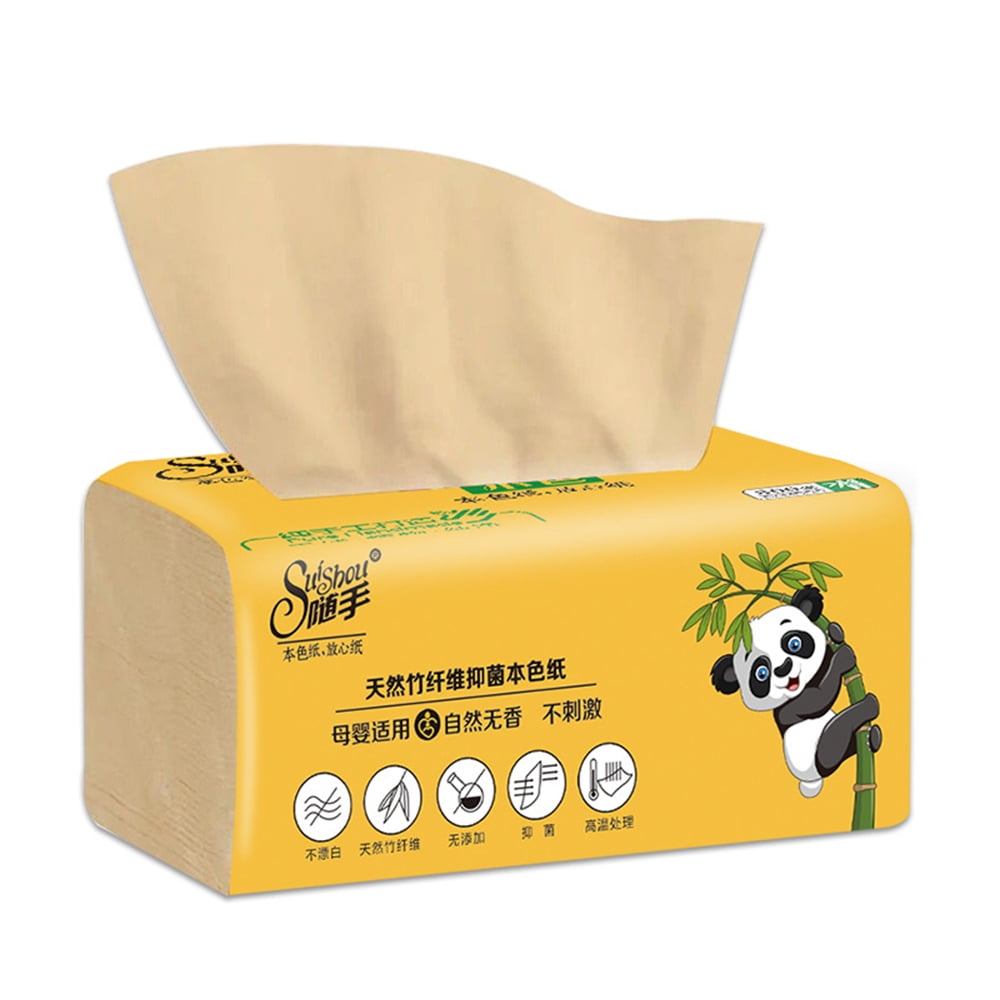 Bamboo Pulp Facial Tissues EcoFriendly Recycled Paper Home Use Soft