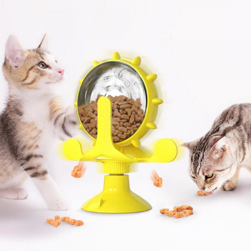 Windmill Cat Toys Turntable Teasing Cat leaking Food Puzzle Toy Relieve  Boredom Rotating Kitty Interactive Training Pet Supplies • eComhub