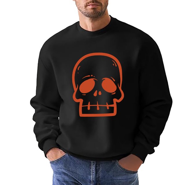 TJAZFJPA Sweatshirts pour Hommes Col Rond Mode Décontractée Impression 3D Manches Longues Pull à Capuche Hauts Sweatshirts Hommes Col Rond Graphique Rouge Sweatshirts Hommes