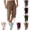Army Green, variant on CHUMUD Men's Cotton Linen Shorts Relaxed Fit Elastic Waist Shorts Stretchy Capris Summer Casual with Pockets