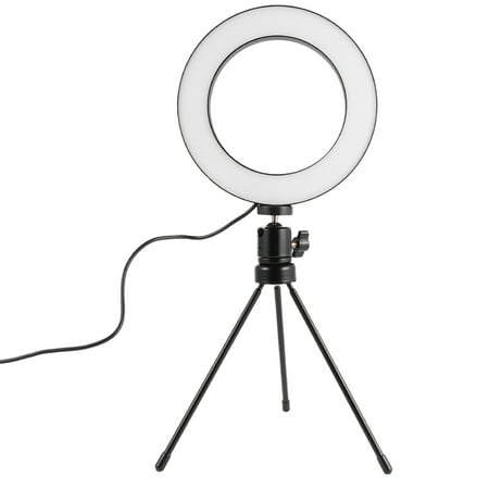 Image of BESTONZON 2PCS LED Fill Light Beauty LED Ring Filling Lamp Live Broadcast Fill Lamp Creative LED Beauty Lamp Selfie Light with Rack (16cm)