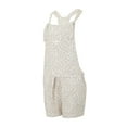 thumbnail image 2 of Women's Concepts Sport Cream Houston Astros Montana Hacci Knit Romper Overalls, 2 of 6