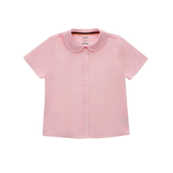 Smith's American Girls' S/S Button-Up Shirt Color: pink Size: 4t