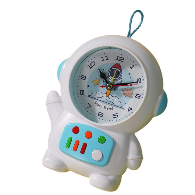 Despertador con luz LED de astronauta con temática espacial para niños
