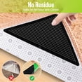 thumbnail image 4 of Rug Tape, 8Pcs Double Sided Non Slip Reusable Rug Stopper, Washable for Hardwood, Tile, Carpets, Floor Mats, Wall (Black), 4 of 7