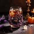 thumbnail image 2 of 2D Halloween Glass Cups, Cute Coffee Glass Cups, Glassware Drinking Glasses, Stemless Drinking Glass with Spooky Designs, Clear Cups for Cocktails, Juices & Iced Coffee (E), 2 of 7