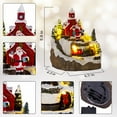thumbnail image 4 of Christmas Village Houses with Moving Trains, Lighted Christmas House with Music Christmas Polyresin Collectable Building House with Santa Claus Figurines, 4 of 7