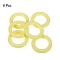 thumbnail image 3 of Unique Bargains 6Pack 55mm(2.2-inch) Wood Rings, Natural Smooth Colorful Wood Circles, Yellow, 3 of 4