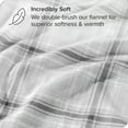thumbnail image 3 of Bare Home Flannel Duvet Cover Set - 100% Flannel Cotton - Double Brushed - Twin/Twin XL, Tartan Plaid, 3 of 6