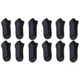 thumbnail image 2 of Calcetines Hanes Low Cut Max Cushion para hombre, color negro de 6 a 12 años (paquete de 12), 2 of 3