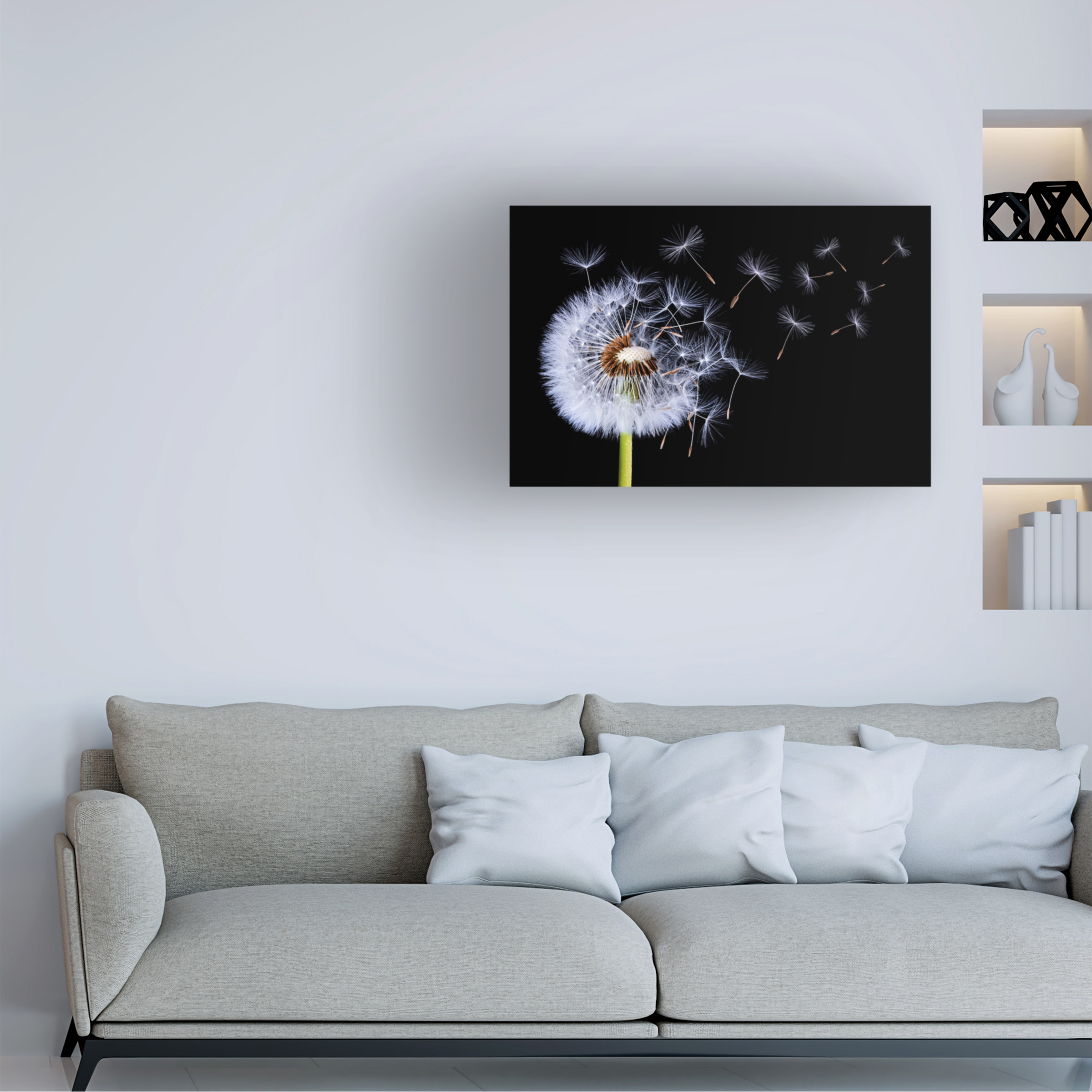 Trademark Fine Art Bess Hamiti Dandelion Blowing Canvas Wall Art - 22x32