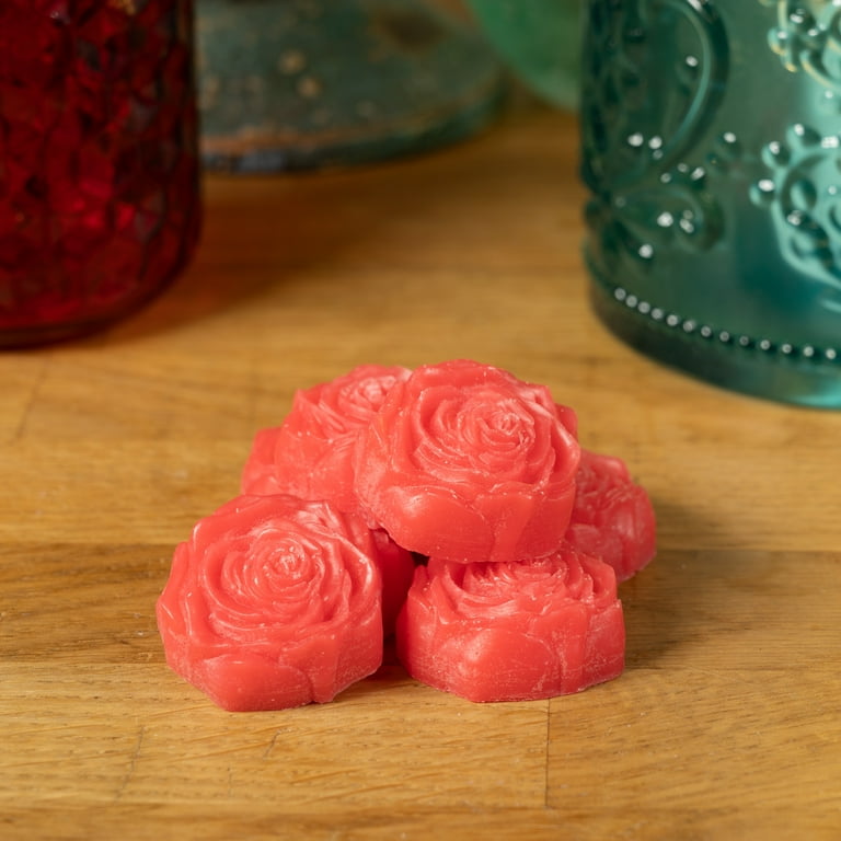 The Pioneer Woman Set with 10 rose-shaped wax melts, Red Mango