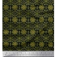 thumbnail image 1 of Soimoi Black Rayon Fabric Artistic Floral Printed Fabric 1 Yard 42 Inch Wide, 1 of 3