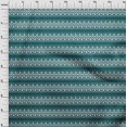 thumbnail image 3 of oneOone Popeline de Coton Vert Sarcelle Foncé Tissu à Rayures et à Blocs Tourbillonnants Tissu pour Robe Tissu Imprimé Tissu au Mètre 56 Pouces de Large, 3 of 4