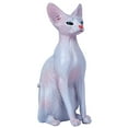NUOLUX Realistic Cat Figurine Decorative Animal Statue for Home, Office ...