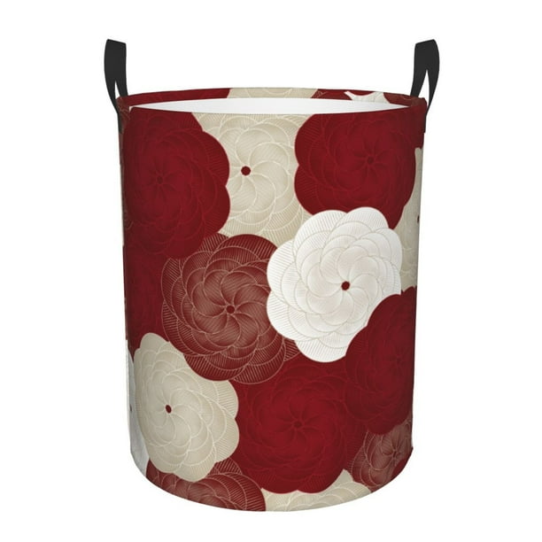 ZNDUO Round Laundry Basket, Waterproof Collapsible Laundry Baskets with Handles, Small Size