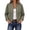 Army Green-#q005, variant on Women's Denim Jacket Long Sleeve Stand Collar Decorative Button Coat Fall Vintage Lightweight Gothic Cropped Jean Jacket,Dark Blue L