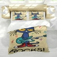 thumbnail image 5 of Pete the Cat Themed Bed Sheet Set Three Piece Set 53x79 In ches Comfortable And Skin Friendly Unique Design Creating A Star Studded Night Home Decor Gifts For Family Friends fans, 5 of 6