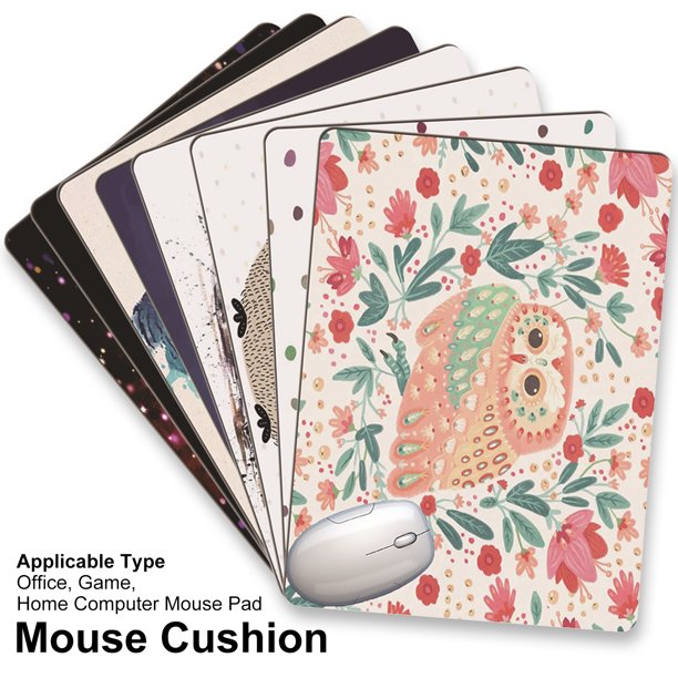 BetterZ Mouse Pad Ultrathin Nonslip Smooth Surface Owl Watercolor Painting Desk Mousepad Wrist