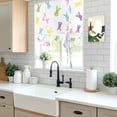 thumbnail image 5 of Bunny Easter Tie Up Curtains 45 Inches Long, Kitchen Window Curtains Over Sink, Spring Rabbits Modern Art Small Window Curtains Shade Balloon Curtains Valances for Bedroom/Cafe 34"x45", 5 of 8