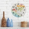 thumbnail image 7 of SKYSONIC Summer Beach Design Wall Clock 10 Inch Silent Non Ticking Round Clock Oil Painting Clock Easy to Read Clock for Living Room Bedroom Bathroom Home Decor, 7 of 7