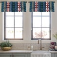 thumbnail image 3 of LALILO Kitchen Curtain Valance Tribal Ornament African Rod Pocket Window Curtain 52"x 18" Set of 2, 3 of 5