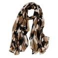 thumbnail image 2 of Womens Shawl Scarf Camouflage Pattern Soft Breathable Cotton Linen Style Foldable Travel Accessory Pashmina Stole Scarf, 2 of 4