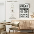 thumbnail image 4 of Elephant Stock Proper Bathroom Rules Wall Art - Vertical Multi Panel Canvas - Bathroom Wall Decor - Inspirational And Typography Multi Panel - Gray And White Decor - 14" x 23", 4 of 4