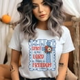 thumbnail image 2 of Spirit of the Lord Is Freedom Bible Verse T-Shirt | Christian Patriotic Women’s Tee, Ash, Size M, 2 of 6