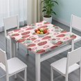 thumbnail image 3 of Strawberry Plants Fruit Flower Square Fitted Tablecloth with Elastic Edge,Square Table Cover,Washable Elastic Table Cover for Home Kitchen Party Decor 34"x34", 3 of 6