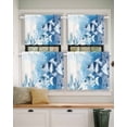 thumbnail image 2 of Ocean Fish Short Blackout Curtains 30Inch Long Watercolor Retro Coral Marine Life Rod Pocket Kitchen Curtains, 2 Panels Thermal Insulated Room Darkening Drapes for Bedroom, 30"W x 30"L, 2 of 5