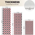 thumbnail image 4 of Red Black White Checkered Pattern Kitchen Rugs Sets Of 3,Kitchen Runner Rugs Non Skid Washable,Decorative Kitchen Floor Mats for Kitchen,Sink,Laundry,17"x30"+ 17"x47" + 17"x59", 4 of 6