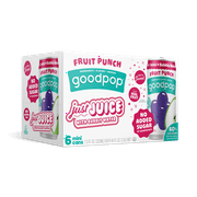 GoodPop Just Juice + Bubbly Water Mini Cans Fruit Punch 7.5 fl oz 6 pk