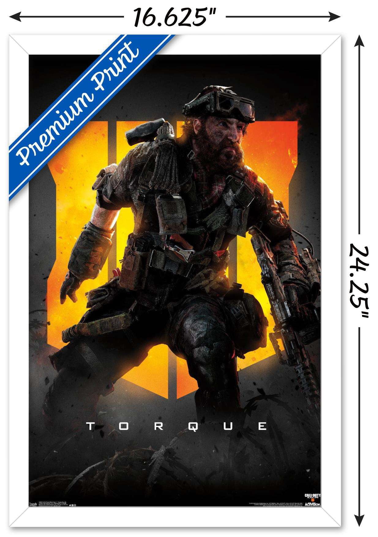 Call of Duty: Black Ops 4 - Torque Key Art Wall Poster, 14.725" x 22.375", Framed