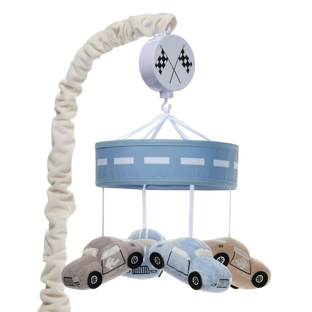 Crib Mobile Lambs & Ivy Little Racer con chupete musical