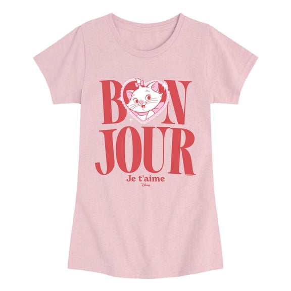 Aristocats - Bonjour Marie Fitted Short Sleeve Graphic T-Shirt