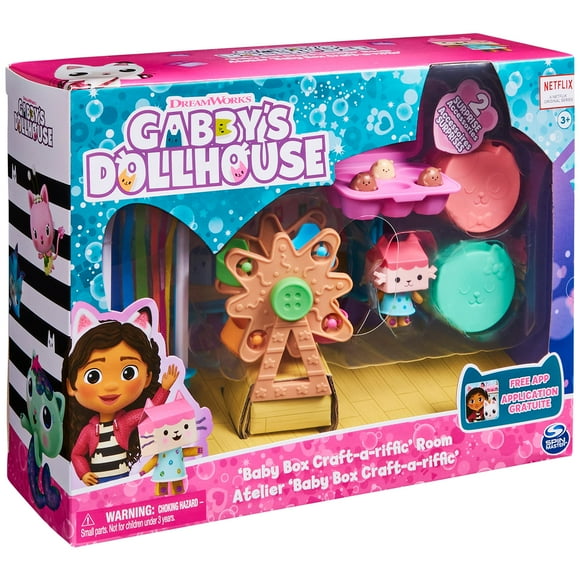 Gabby's Dollhouse, Baby Box Cat Craft-A-Riffic Habitación con Figura Gabby's Dollhouse 1