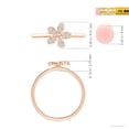 thumbnail image 5 of ANGARA Natural Pave-Set Diamond Daisy Ring in 14K Rose Gold for Women (Size-1.5mm | Color-H | Clarity-SI2) | April Birthstone, Birthday, Anniversary, Jewelry Gift for Women | Natural Diamond Ring, 5 of 10