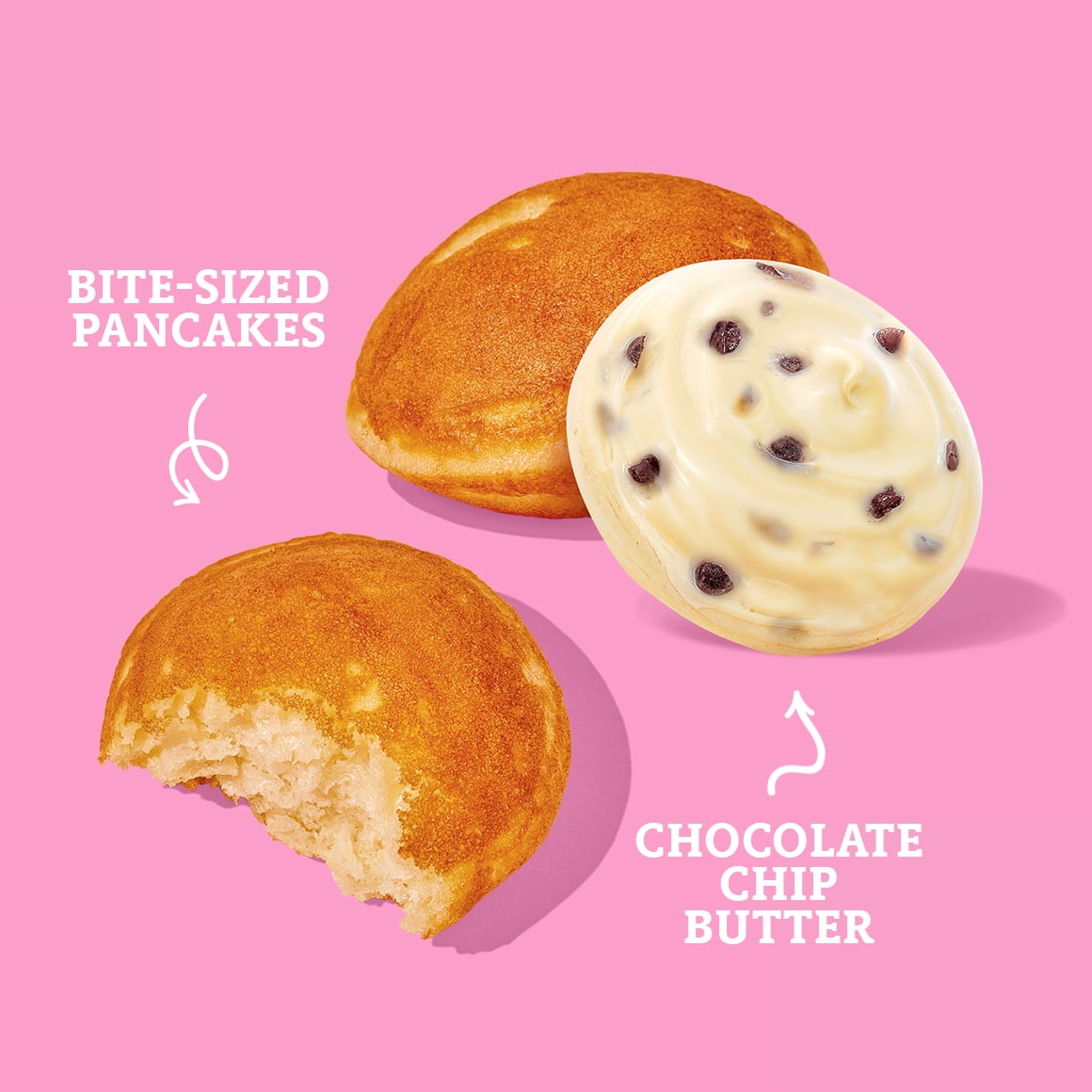 Belgian Boys Bite-Sized Pancakes & Go with Chocolate Chip Butter, 3.25oz Cup (Refrigerated)