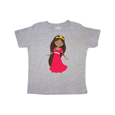 

Inktastic African American Princess Princess In Red Dress Gift Toddler Toddler Girl T-Shirt