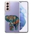 thumbnail image 1 of WIRESTER Transparent Soft Gel TPU Clear Case Slim Protective Cover for Samsung Galaxy S22 6.1" 2022, Aztec Elephant, 1 of 1