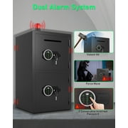 Kavey 5.0 Cu ft Extra Large Home Safe Box Fireproof, Digital Home Security Safe Box with Deposit Slot & Metal Storage Box, Soft Lining Money Safe with Backlit Keypad & Dual Alarm for Home Office