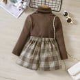 thumbnail image 5 of Sngxgn Girl's 2 Piece Outfits Button Front Long Sleeve Jacket and Skirt Set(Brown,130), 5 of 7